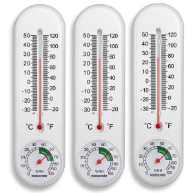 Indoor Outdoor Thermometer Meter Wall Mounted 3 PACK