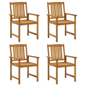 Patio Chairs 4 pcs Solid Acacia Wood