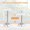 360° Swivel Round Pub Table with Height Adjustable