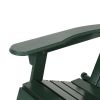 Outdoor All Solid Wood Wooden Adirondack Chair Dark Green