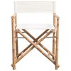 Folding Director's Chair 2 pcs Bamboo and Canvas