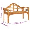 Patio Bench 49.2" Solid Wood Acacia