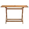 Folding Patio Table 47.2"x27.6"x29.5" Solid Wood Acacia