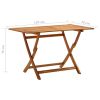 Folding Patio Table 47.2"x27.6"x29.5" Solid Wood Acacia