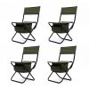 4-piece Folding Outdoor Chair with Storage Bag, Portable Chair for indoor, Outdoor Camping, Picnics and Fishing,Green