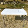 Outdoor Fish and Game Cutting Cleaning Table w/Sink and Faucet