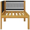 Patio Corner Sofas 2 pcs with Cushions Solid Acacia Wood