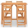 5 Piece Patio Bar Set Solid Acacia Wood