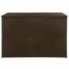 Patio Storage Box Brown 59"x39.4"x39.4" Poly Rattan