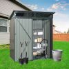 TC53BR 5ft x 3ft Outdoor Metal Storage Shed Transparent plate brown