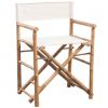 Folding Director's Chair 2 pcs Bamboo and Canvas