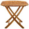 Folding Patio Table 63"x33.5"x29.5" Solid Wood Acacia