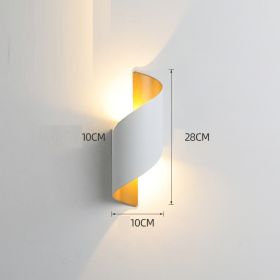 Waterproof Balcony Led Super Bright Corridor Stairs Simple Induction Wall Lamp (Option: White gold-Neutral light-10W)