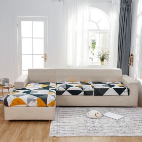 Milk Silk Printed Sofa Seat Cover Stretch Sofa Cushion Cover (Option: Simple Style-Single)