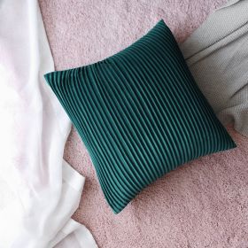 Modern Minimalist Model Room Sofa Bed Cushion Waist Pillow (Option: Forest Green-Without pillow core)