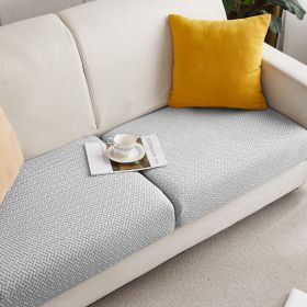 Knitted Elastic Sofa Cover Cushion All-season Universal (Option: Light Grey-Plus XL)