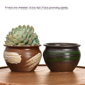 Succulent Flower Pot Ceramic Stoneware Simple Small Pot Plant (Option: A111A Meiyun Floating-Small And Medium)