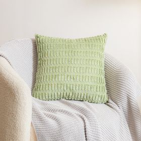 Home Sofa Decoration Pillow Cover Corduroy Without Core (Option: Bean Green-45x45cm Pillowcase)