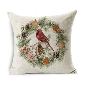 Christmas Gift Wreath Linen Hugging Pillowcase (Option: N-45x45cm)