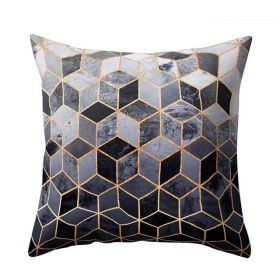 Geometric Polyester Fiber Pillow Cover (Option: B012-Containing core-45x45cm)