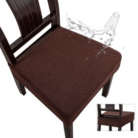 T-type Polyester Waterproof Chair Cover (Option: Deep Coffee-50*50*8)