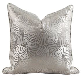 Green Wine Red Silver Grey PillowCase American Throw Pillow (Option: Silver grey-Pillowcase-60x60cm)