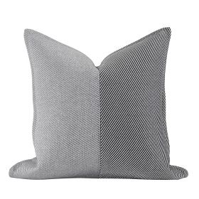 Silver Slim Spliced Cushion Simple And Luxury Sofa Square (Option: Silver grey-Pillowcase-45x45cm)