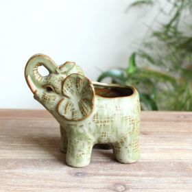 Ceramic Glaze Kiln Succulent Flower Pot (Option: Up)