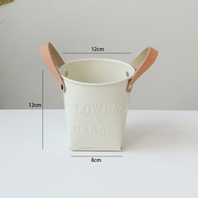 Home Garden Letter Metal Pots (Option: Large Size)