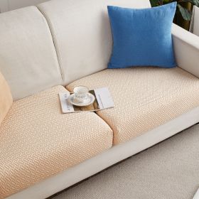 Knitted Elastic Sofa Cover Cushion All-season Universal (Option: Mustard Yellow-S)