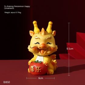 Dragon Year Festive Cute Resin Dragon Decoration (Option: A Type Of Joy)