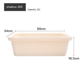 Extra Large Flowerpot Family Balcony Vegetables (Option: Light Beige 600)