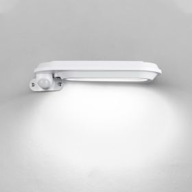 Household Outdoor Human Sensing LED Solar Wall Lamp (Option: White shell white light)