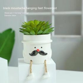 Ceramic Hanging Foot Flowerpot Succulent Plant (Option: E Style)