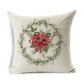 Christmas Gift Wreath Linen Hugging Pillowcase (Option: L-45x45cm)