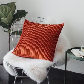 Modern Minimalist Model Room Sofa Bed Cushion Waist Pillow (Option: Orange red-Without pillow core)