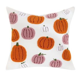 Pumpkin Embroidered Halloween Pillow Cover (Option: Pumpkin11-45x45cm Pillow Core)