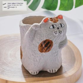 Ceramic Succulent Flower Pot Cartoon Cat (Option: 803-As Shown In The Figure)