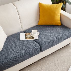 Knitted Elastic Sofa Cover Cushion All-season Universal (Option: Metal grey-S)