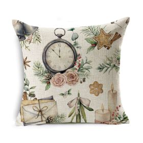 Christmas Gift Wreath Linen Hugging Pillowcase (Option: M-45x45cm)