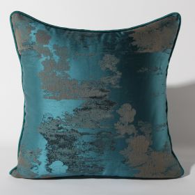 Dark Green Silver Green Sofa Pillow Cushion (Option: GoldDark Blue-Pillowcase-45x45cm)