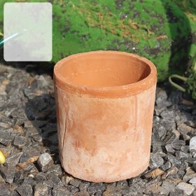 Thick Clay Earthen Pot Breathable Succulents Outdoor Balcony Soil Ceramic Basin (size: large)