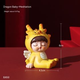 Dragon Year Festive Cute Resin Dragon Decoration (Option: Dragon Baby Jing Si)