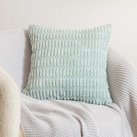 Home Sofa Decoration Pillow Cover Corduroy Without Core (Option: Green Blue-45x45cm Pillowcase)