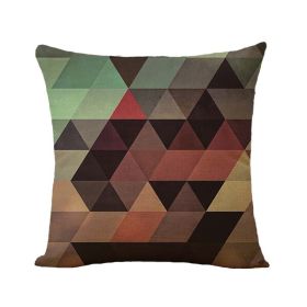 Linen Pillow Case Home Fabric Geometric Abstract (Option: 4 Style-44x44cm)