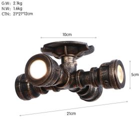 Bedroom Living Room Cafe Decoration Iron Art Water Pipe Ceiling Spot Light (Option: Type D)