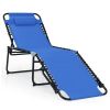 Foldable Recline Lounge Chair with Adjustable Backrest and Footrest