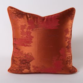 Dark Green Silver Green Sofa Pillow Cushion (Option: GoldDark Orange-Pillowcase-45x45cm)
