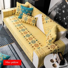 Bohemian Sofa Cushion Four Seasons Universal Chenille Non-slip Cover (Option: Yellow-70 × 120)