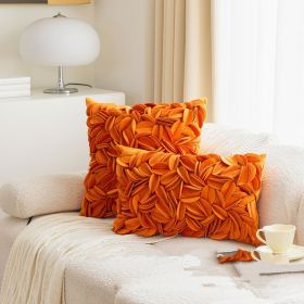 Ins Style Handmade Decorative Pillowcase Cover (Option: Orange-45x45cm)